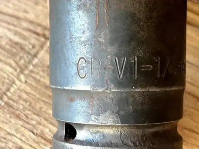 1-1/4" socket. Taiwan made 3/4" drive