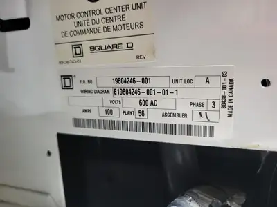 USED SQUARE D MODEL 6