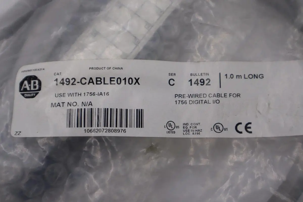 NEW Allen Bradley 1492-CABLE010X Cordset Cable 1m STOCK H1004