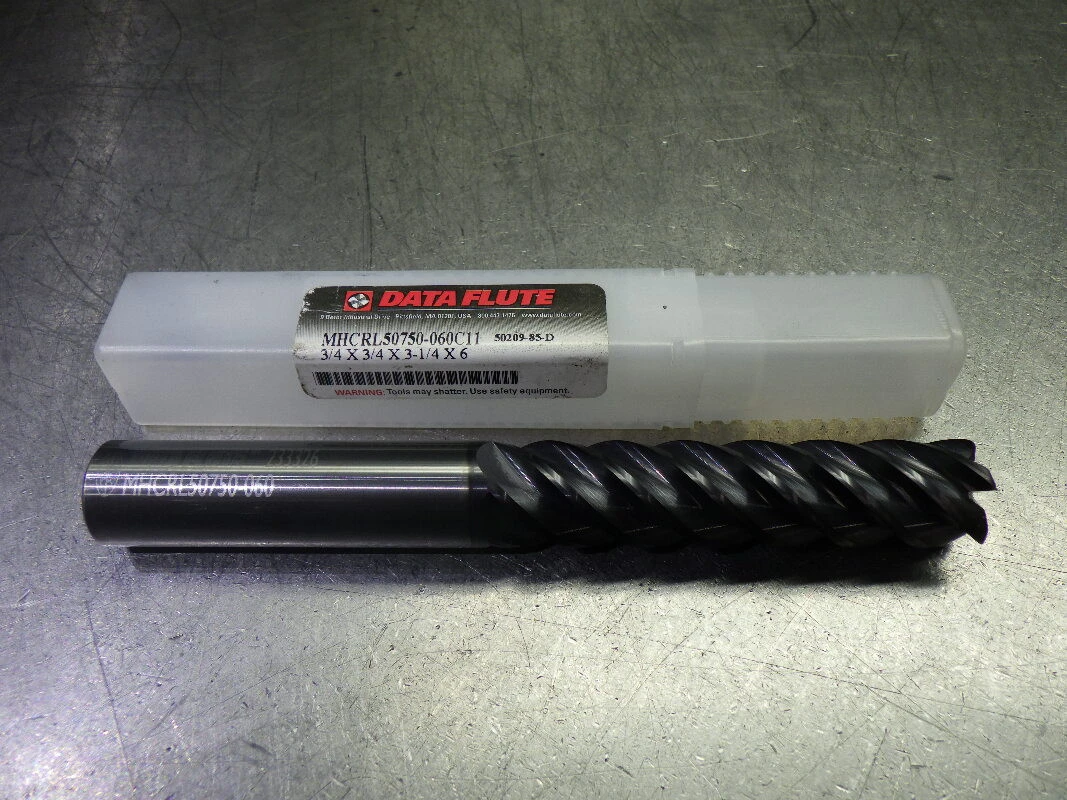Data Flute 3/4" 5 Flute Carbide CR Endmill 3/4" Shank MHCRL50750-060C11 (LOC3475)
