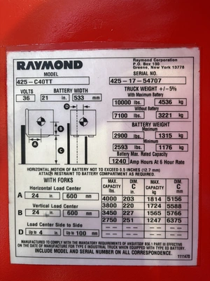 Used 2017 RAYMOND 425-C40TT Misc Forklifts Wisconsin US | Forklifttrader.com #1538011