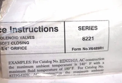 NEW ASCO VALVE REPAIR KIT FOR 8221