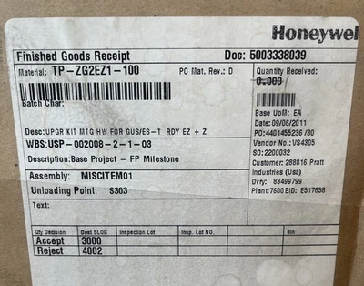 NEW Honeywell TP-ZG2EZ1-100