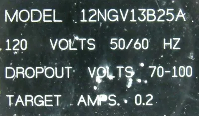 NEW GENERAL ELECTRIC NGV13B25A AC UNDER VOLTAGE RELAY 12NGV13B25A