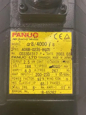 Used FANUC A06B-0235-B605 Servo Motors Michigan US | Aucto #1336169