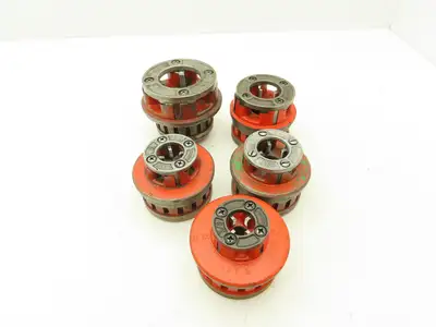 Ridgid 12-R Die Heads With Dies 5 Piece Set For Manuel Ratchet Threader