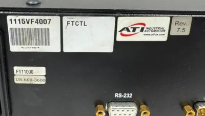 USED INDUSTRIAL AUTOMATION FTCTL FORCE/TORQUE SENSOR CONTROLLER REV. 7.5