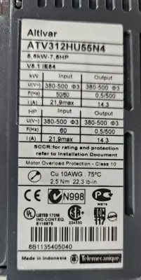 Schneider Electric ATV312HU55N4 480V 3-Phase Motor AC Drive (BIN653)