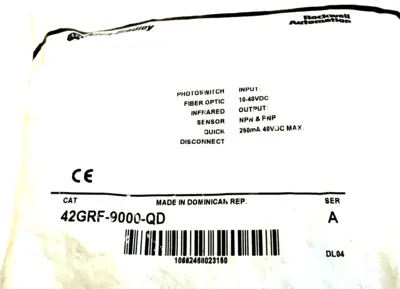 ALLEN BRADLEY 42GRF-9000-QD PHOTOSWITCH SER.A 42GRF9000QD NEW, SURPLUS