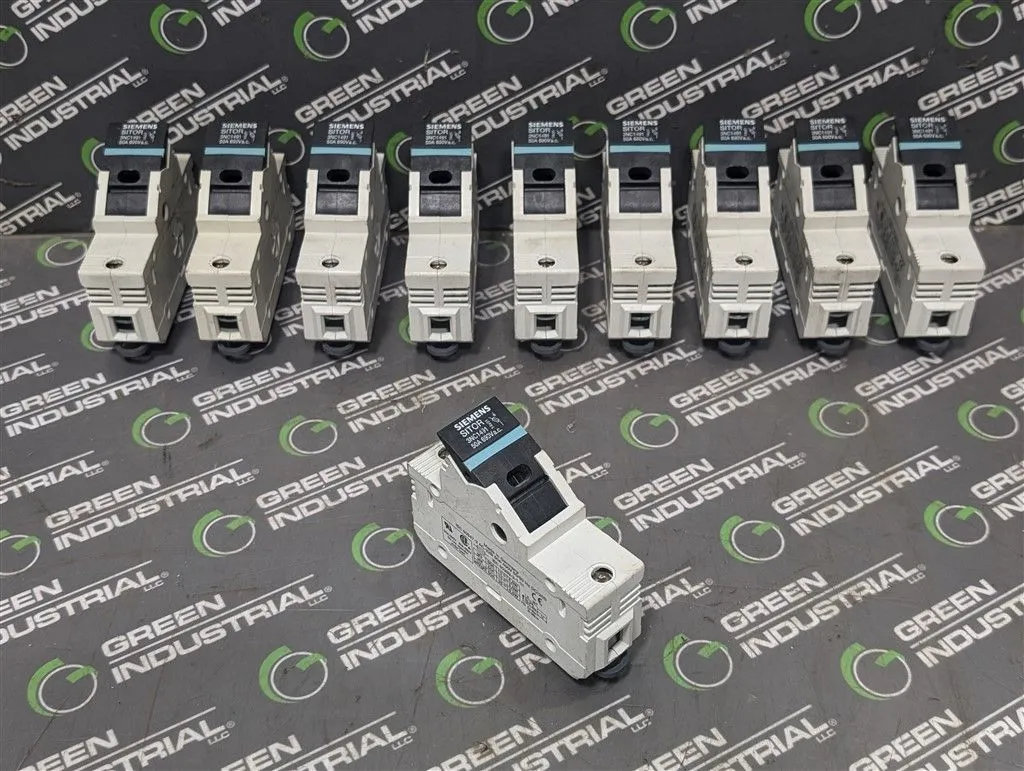 Lot of 10 SIEMENS 3NC1491 SITOR Fuse Holder Modules 50A 690VAC Used