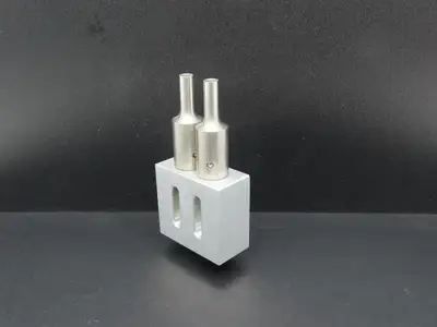 SH153B Ultrasonic Welding 3/8" Double Horn Slotted Aluminum Plate 2.5"x 2.28"