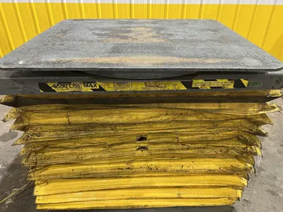 5,500 LBS X 38" X 44" PENTALIFT HYDRAULIC SCISSOR  LIFT TABLE WITH ROTARY TOP: STOCK #20388
