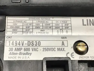USED ALLEN BRADLEY 1494V-DS30 SER A