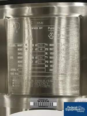 USED ITT 125 Liter Integrated Biosystems Cryovessel, 316L S/S, 50/65#