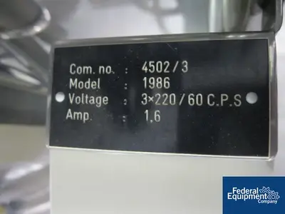 USED Glatt 3" Glatt Sieve, Model TR, S/S