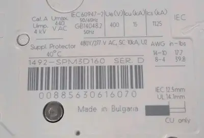 Allen Bradley 1492-SPM3D160/D Circuit Braker 16A Loc4C39