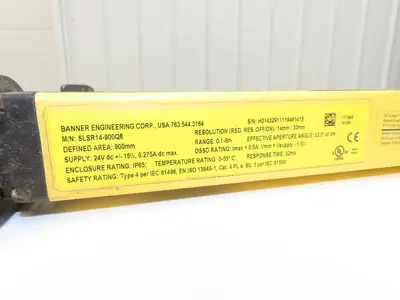 Banner EZ-SCREEN Light Curtain Transmitter Receiver Set 900mm 20 ft Range