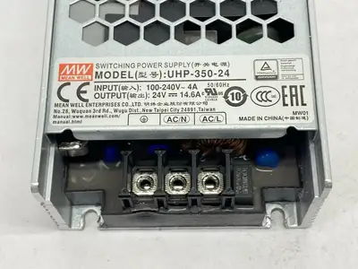 USED MEAN WELL POWER SUPPLY INPUT 4A 100-240V OUTPUT 14.6A 24V