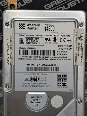 Allen Bradley / Western Digital 6189-HD40 Hard Disk Drive Assembly 4GB Used