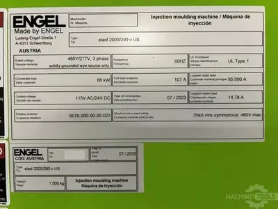 Used 2023 ENGEL ELAST 2000/290V US Injection Molding Machines Arizona US | KD Machinery #1547899