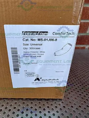 NEW BOX OF 30 - ALPHA PROTECH MS-01J06-8 ELASTIC WHITE SONIC WELDED SLEEVE PROTECTOR