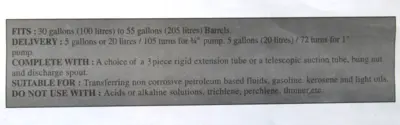 NEW HAND ROTARY BARREL PUMP 30-55 GAL DRUM