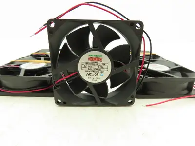 Mechatronics MR8025H24B-FSR Cooling Fan 80 x 80 x 25mm 24VDC 2 Wire Lot Of 6