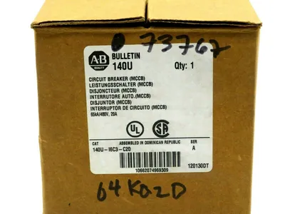 NEW ALLEN BRADLEY 140U-16C3-C20 CIRCUIT BREAKER 480V 20A SER A 140UI6C3C20
