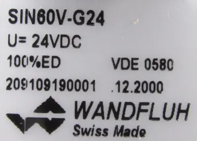 NEW WANDFLUH ZM22101P-595C SOLENOID VALVE VALVE SIN60V-G24 ZM22101P595C