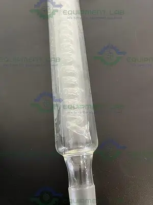 USED ACE GLASS 250MM SPIRALED COIL CONDENSER W/ 24/40 JOINTS #7 ACE-THRED CONNECTION