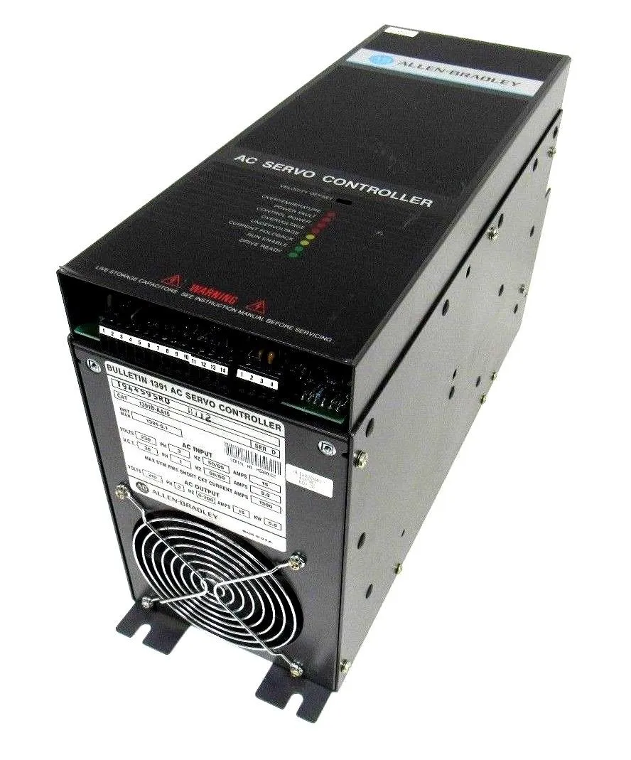 USED ALLEN BRADLEY 1391B-AA15 SERVO CONTROLLER 1391BAA15 SER. D 3PH 15A 230VAC