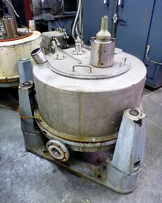 Sangerhausen FZPO 850C perforate basket centrifuge, 316SS.