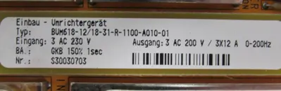 USED BAUMULLER BUM618-12/18-31-R-1100-A010-01 SERVO DRIVE
