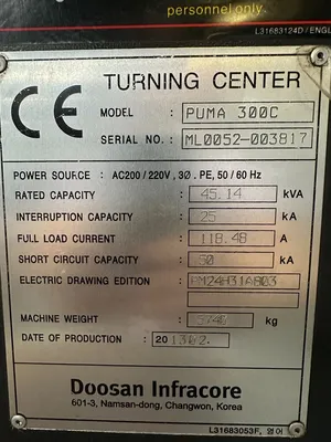 2013 DOOSAN PUMA 300C CNC Lathes | Machine Tool Specialties (9)
