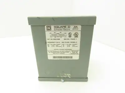 Square D 500SV46B Step Down Power Transformer 0.500KVA 1pH HV 120/240V LV 16/32V