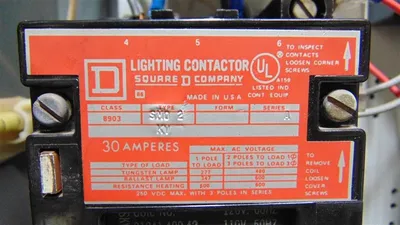 Square D 8903 SMG60 Combination Lighting Contactor Assembly 30A Used