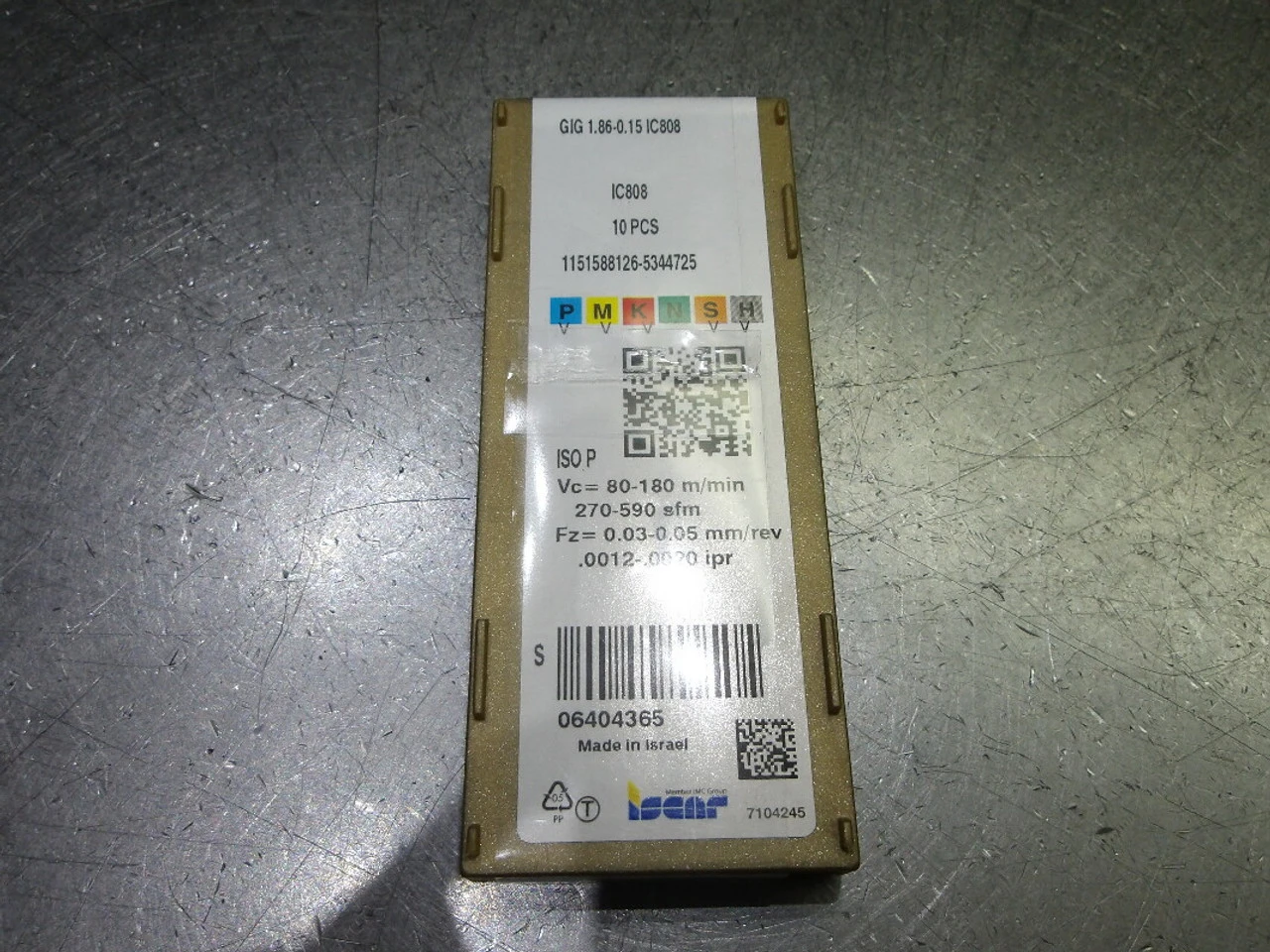 Iscar Carbide Grooving Inserts QTY10 GIG 1.86-0.15 IC808 (LOC3362)