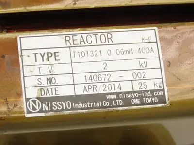 Nissyo Industrial Line Reactor 0.06mH-400A 2kV