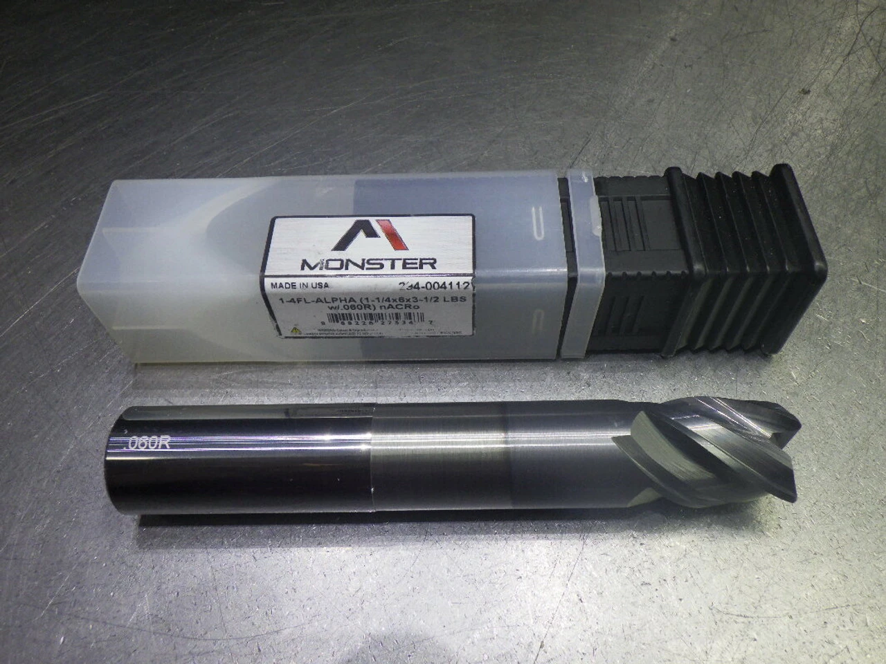 Monster 1" 4 Flute Carbide CR XL Endmill 1" Shank .06" R 294-004112 (LOC1448B)