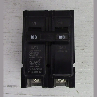 Cutler Hammer 2 Pole 100 Amp Push-in Breaker