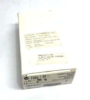 USED ALLEN-BRADLEY SER. C IEC TERMINAL BLOCK, YELLOW