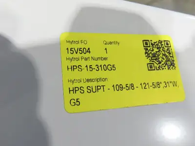 Hytrol HPS 31"W Conveyor Leg 54" Top Section Extension No Brackets WHITE
