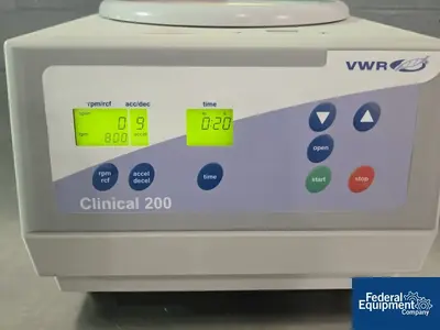 Used VWR VWR Centrifuge, model Clinical 200 Centrifuge - Floor Ohio US | Federal Equipment Company #1338455