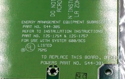 NEW SIEMENS 544-305 BACK PANEL FOR POWERS SYSTEM 600 CONTROL 544305