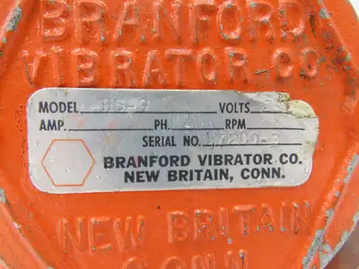 Branford HS-9 Industrial Electric Vibrator Bin Shaker 230V 1PH 900lbs