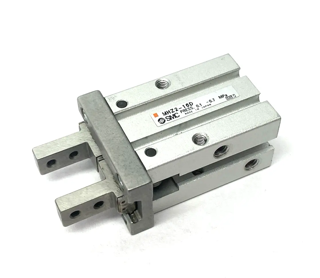 USED SMC 2-FINGER PARALLEL GRIPPER, DOUBLE ACTING, 16MM BORE
