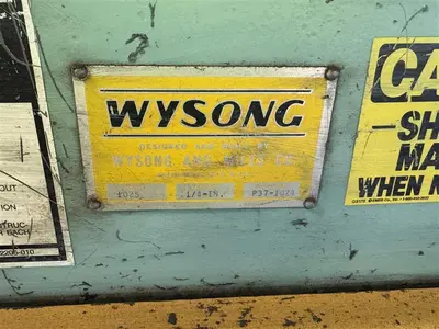 WYSONG 1025 SHEARS, POWER SQUARING (Inches) | Wheeler Machinery Sales (5)