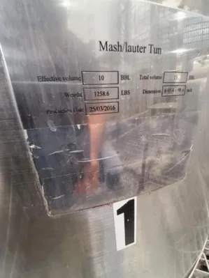 Oneills 10-19 Bbl O'neills 10-19 Bbl S/s Brewing Tank