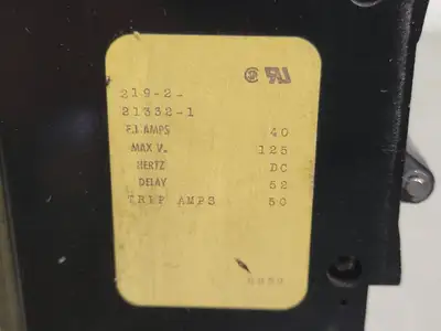 40 Amp, 2 Pole, 125 volts Circuit Breaker