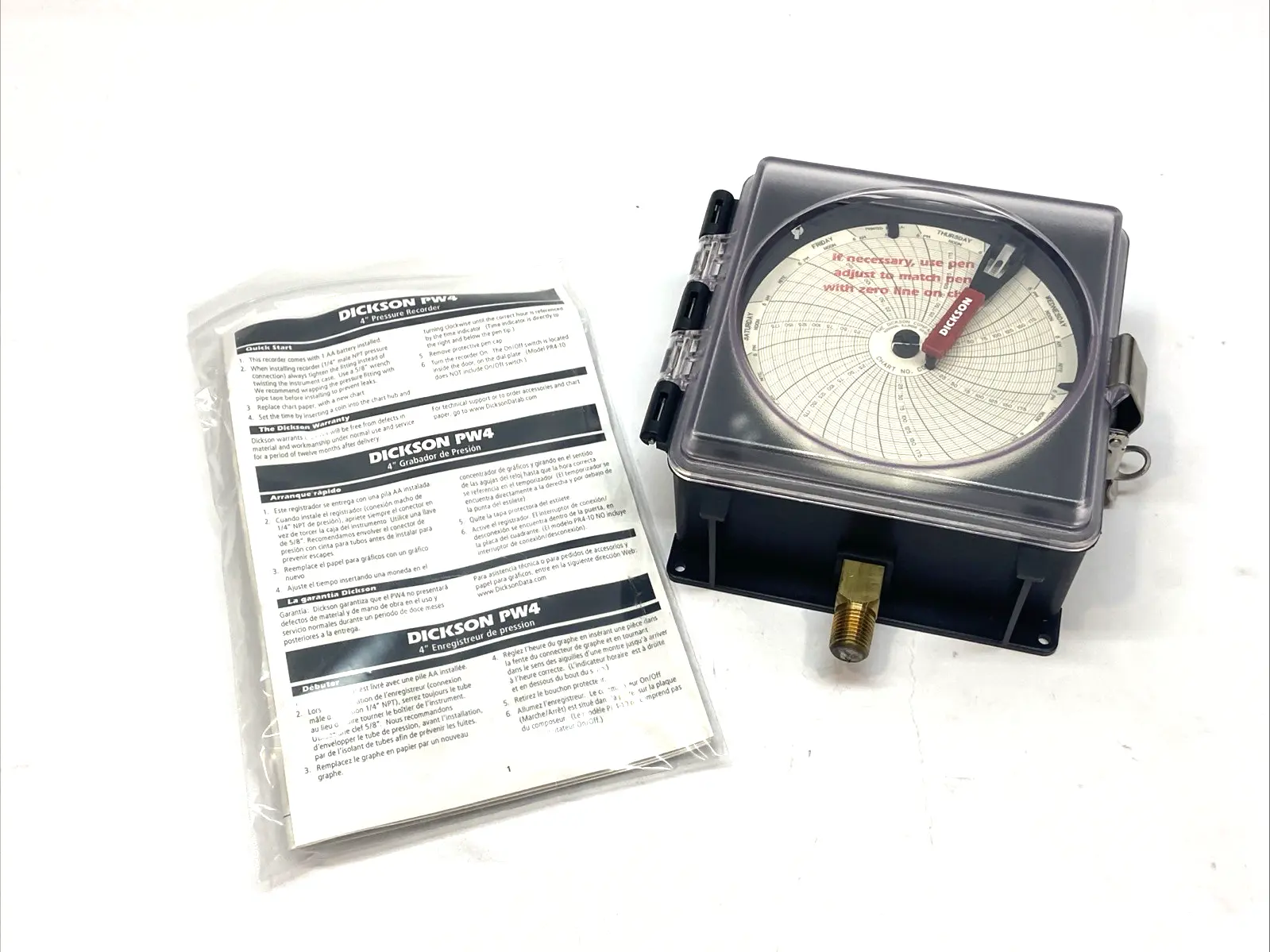 New | in-Stock Dickson Pressure Chart Recorder 4" 200psi Chart Recorders Michigan US | Maverick Industrial Sales #1495941